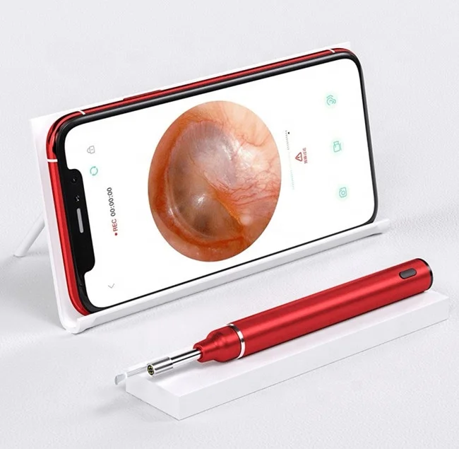 

New technology intelligent 5 megapixel HD wifi visual silica gel ear spoon scoop with endoscope children ear care device