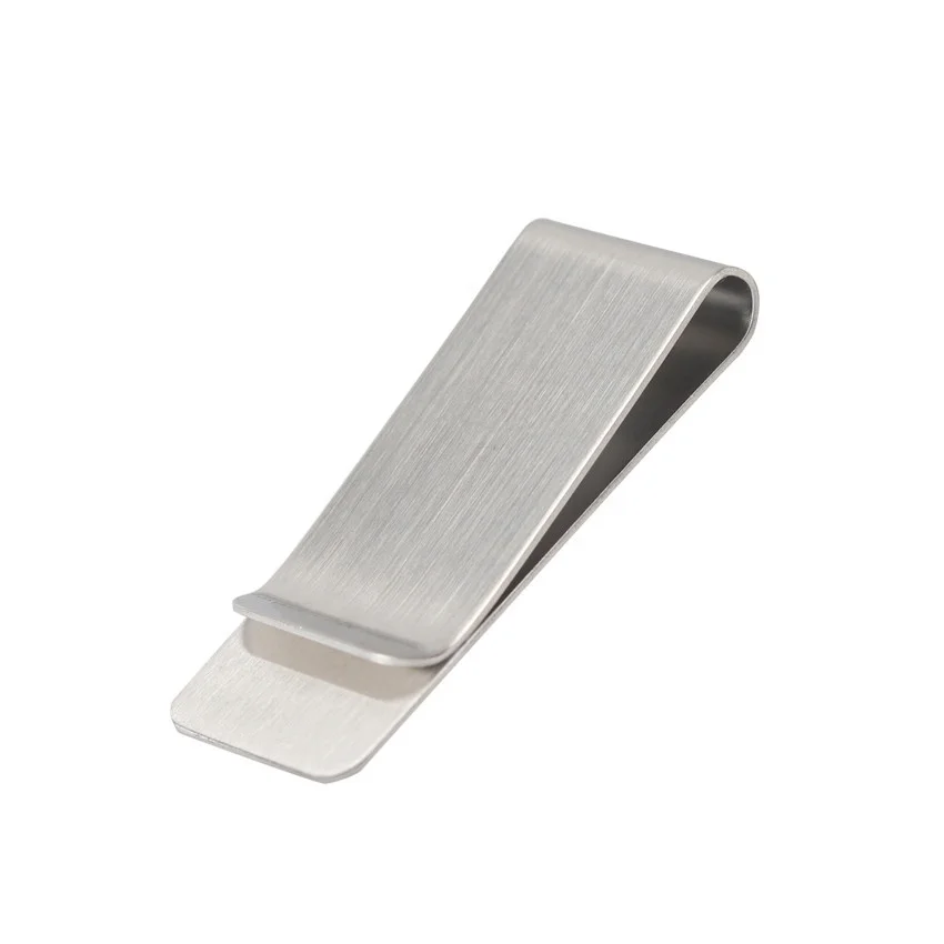 

Stainless Steel Metal Money Clip Fashion Simple Silver Dollar Cash Clamp Holder Wallet for Men Women