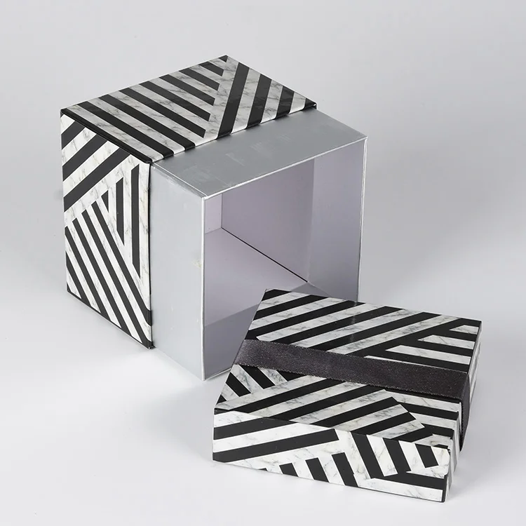 Fashion Design Custom Logo Gift Packing Zebra Pattern Big Size Paper Box