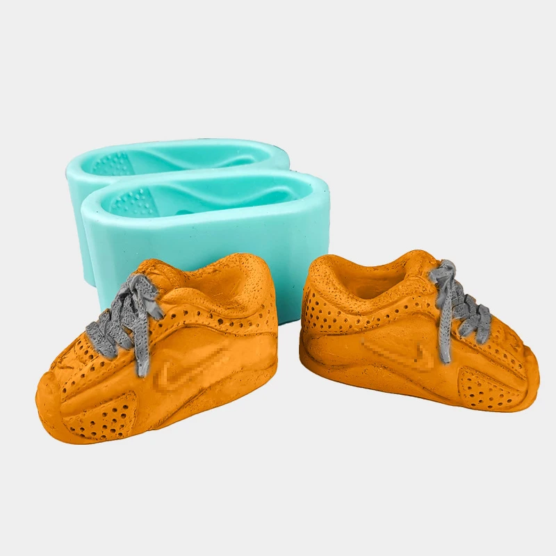 

B-3399 3D Sneaker candle mold silicone Board shoes nike Candle Mold DIY cake decorative candles resin molds