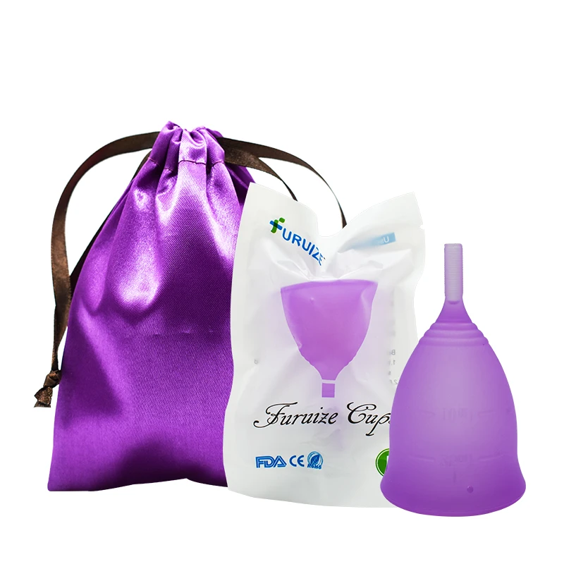 

Furuize 100% Medical grade silicone copas mestruales Menstrual cup, Pink,blue,purple and so on