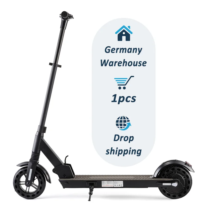

Germany Stock 8inch Electric Scooter Eu Europe Warehouse China Elektro Roller Adults Electric Kick Scooters, Black in europe
