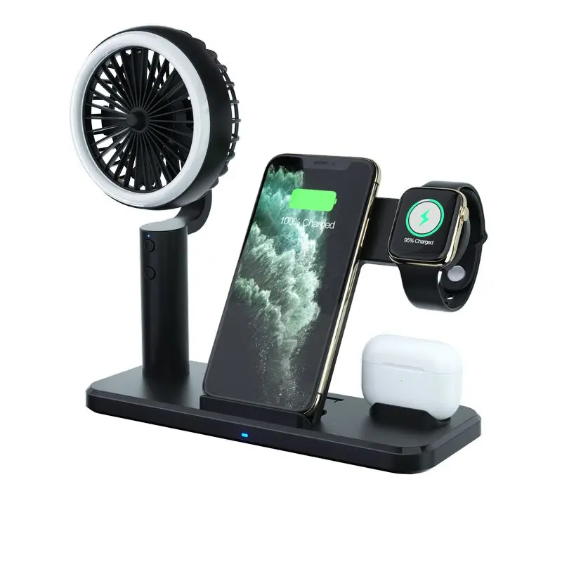 

Wireless Charger with Fan and LED light, Black