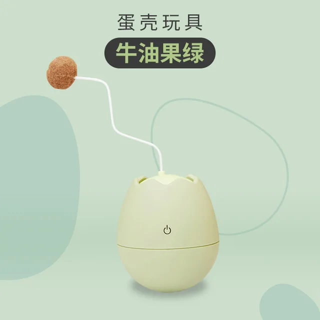 

Eggshell Cat Toy Automatic Tumbler Swinging Ball Cat Stick Interactive Cat Toy Kitten Pet Supplies, 3colors
