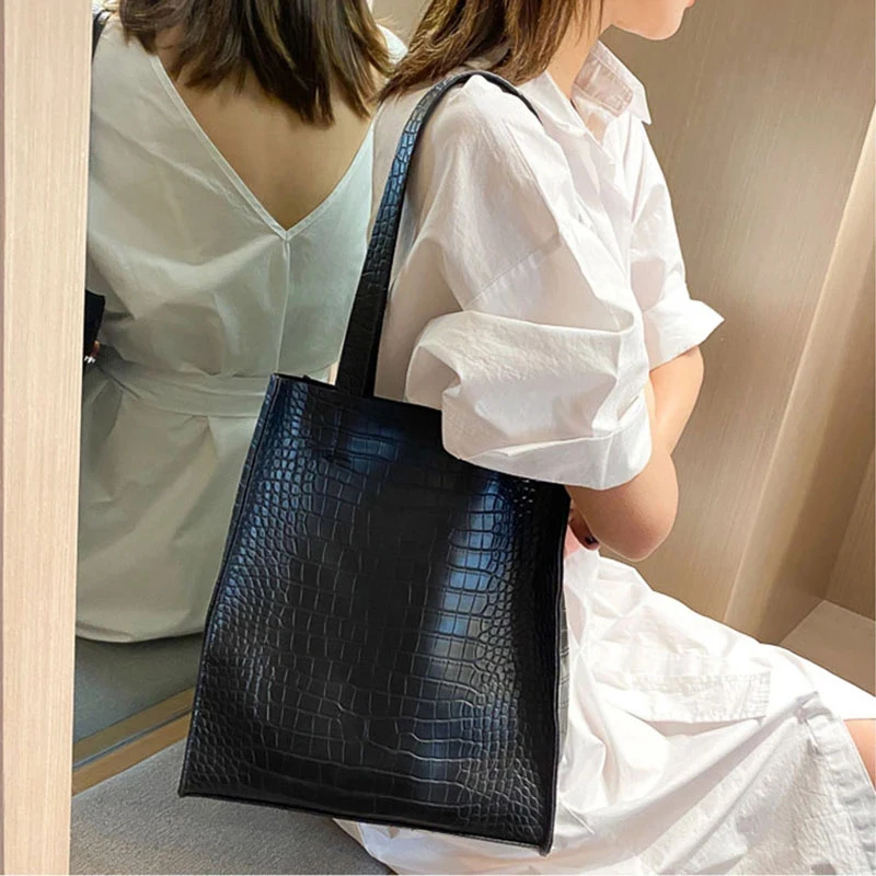 

Xinyu RTS Fashion Women Bags Casual Shoulder Bag New Alligator Leather Handbags Wild Lady Large Capacity Totes bags