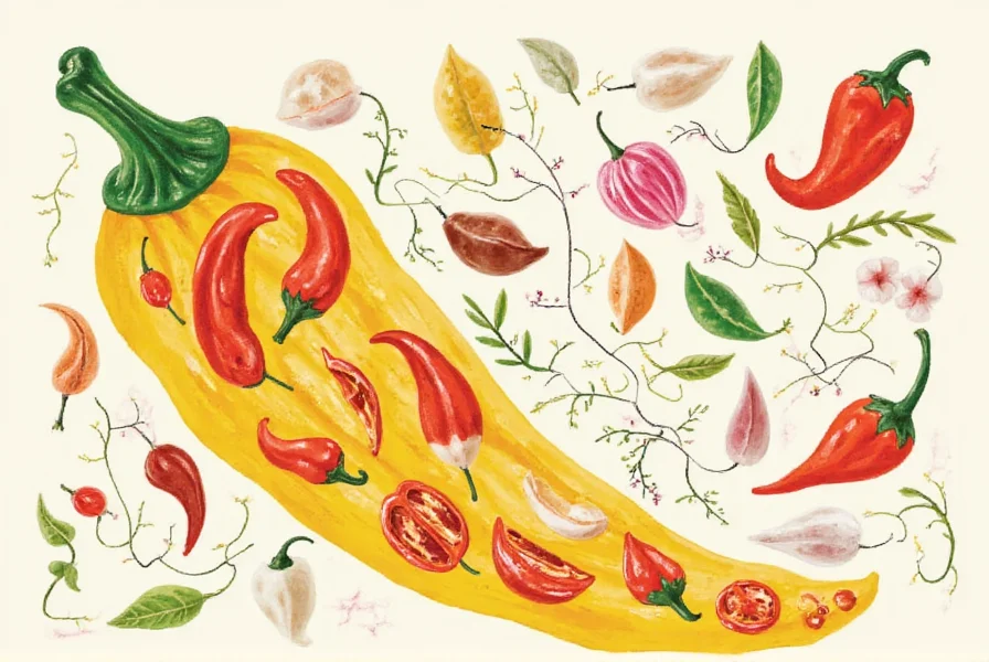 Spicy food lovers enjoying a meal together with various chili-based dishes