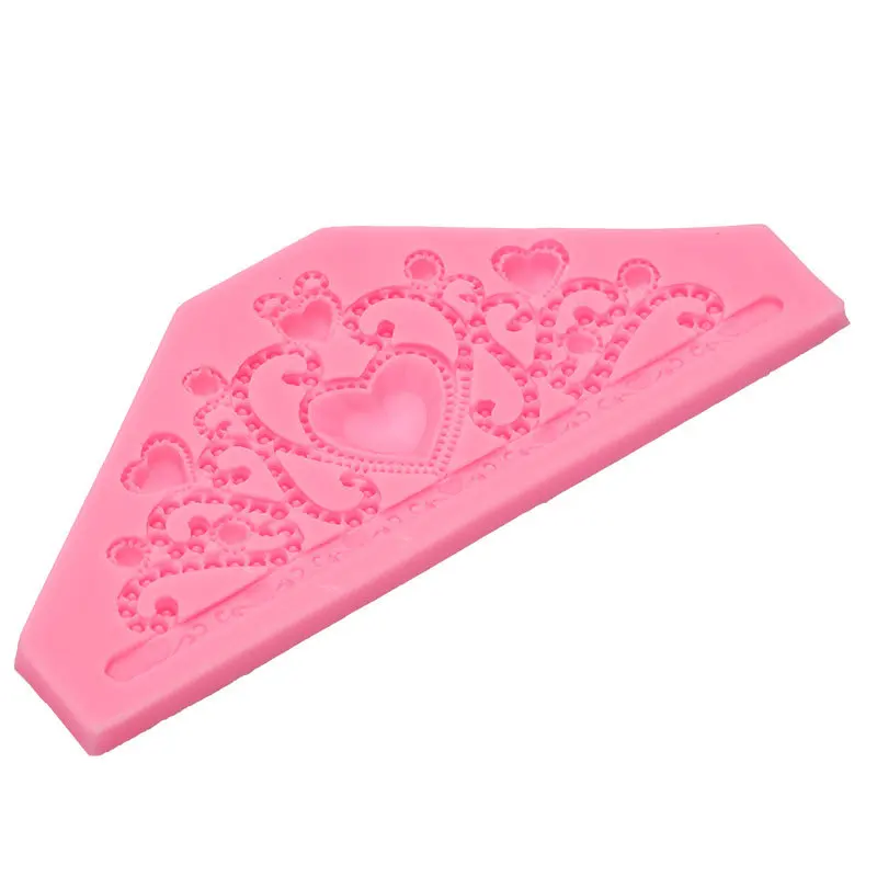 Silicone Mold Lace Princess Crown Mould Cake Decor tool Chocolate Candy FondaB9 