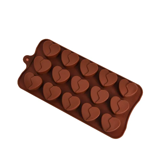 

LOVE'N LV598H Valentine's Day DIY cracked love chocolate mold double petal peach heart ice mold silicone baking tools