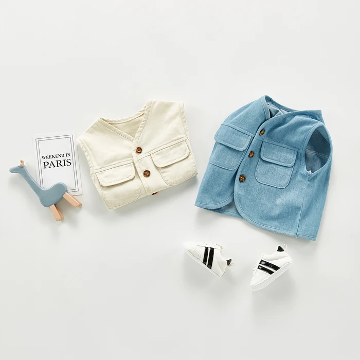 
Baby boy girl denim jeans jacket clothes 