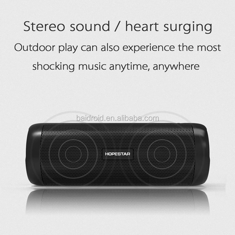 Hopestar P4 Outdoor Wireless Bluetooth Speaker Power Bank 10W Portable Bass Stereo Loudspeaker Mp3 Handsfree With Mic Flashlight - ANKUX.COM