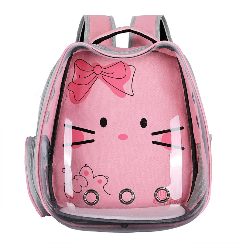 

Factory outlet pet supplies cat bag outdoor portable backpack transparent capsule bag, As picture