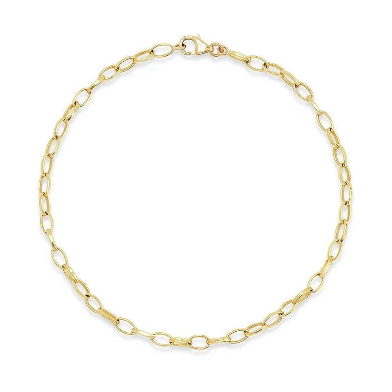 

LOZRUNVE 925 Sterling Silver Hip Hop Small Edith Link Chain Bracelet Women