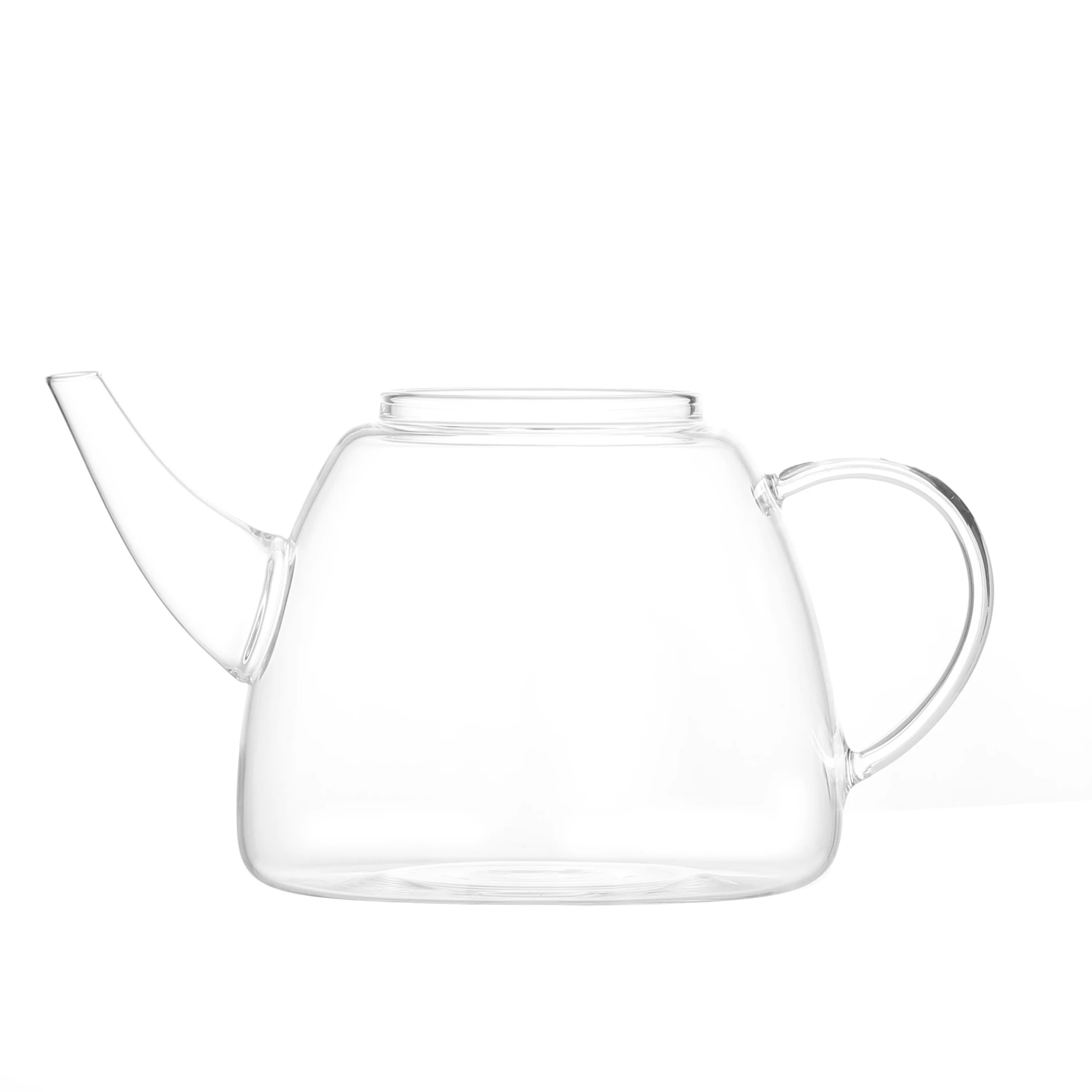 

LFGB Certification Modern Glass Tea Pots Handle With Stainless Infuser