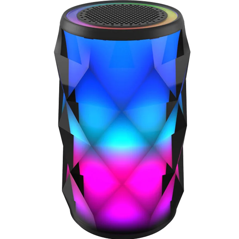 

OEM LOGO Subwoofer Mini MP3 Music TWS Stereo Multimedia Audio LED Light RGB Light Show LED Wireless Bluetooth Portable Speakers, White/ balck