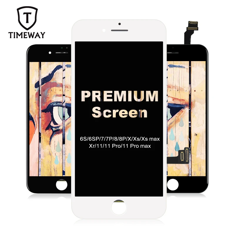 

Best price foxconn screen for iphone 7 Plus display,for iphone 6 7 8 X lcd display screen replacement,for iphone lcd, Black and white