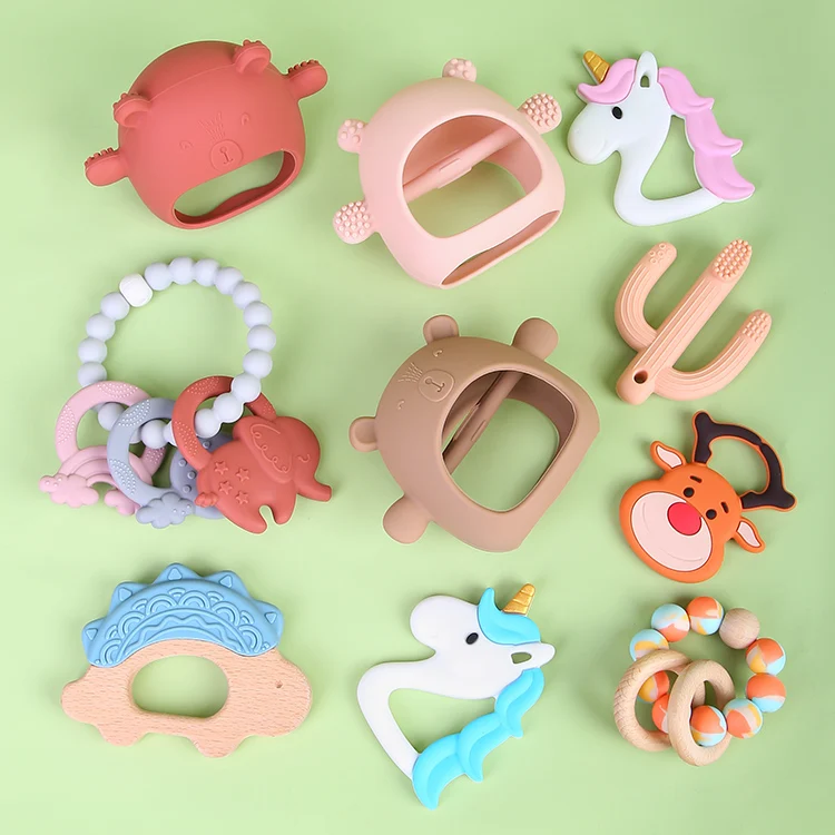 

New Arrivals BPA FREE Food Grade Newborn Silicone Baby Teethers