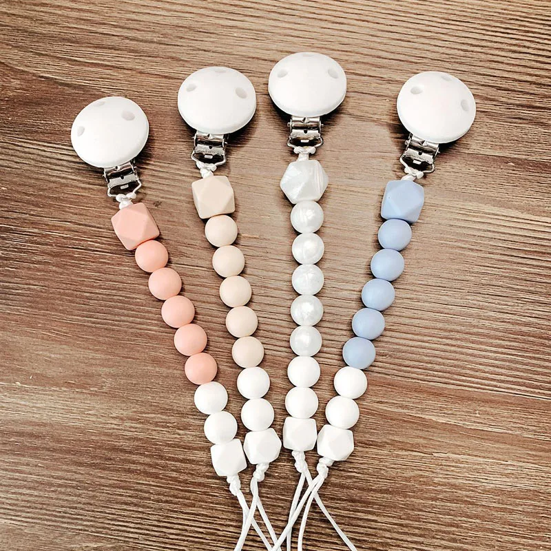 

High Quality Silicone Pacifier Clip Baby Teething Nipple Holder Chain