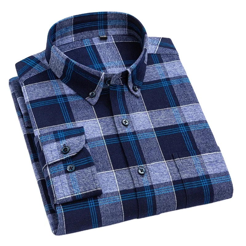 

Cotton trendy men full sleeve Plaid causal shirts for men casual long sleeve