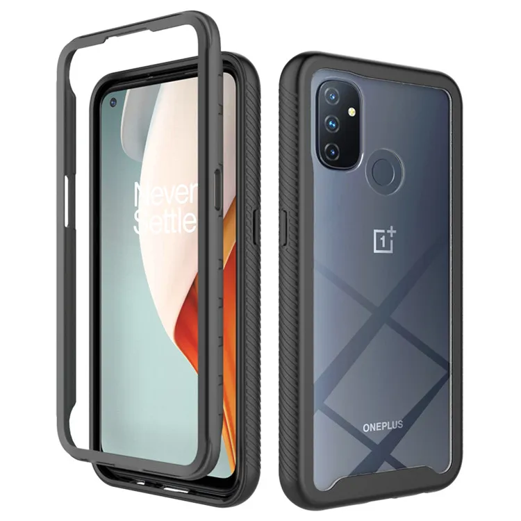 

For OnePlus Nord N100 OnePlus Nord 5G 8T + Hybrid Rubber Case 2 in 1 Shockproof Clear Back Cover Case
