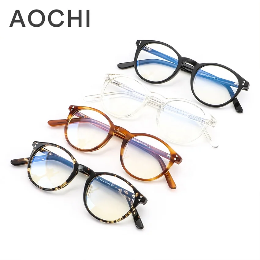 

Wholesale Shenzhen Acetate Frame Optical Eye Glasses Anti Blue Light Blocking Computer Eyeglasses Frames Unisex Women Men