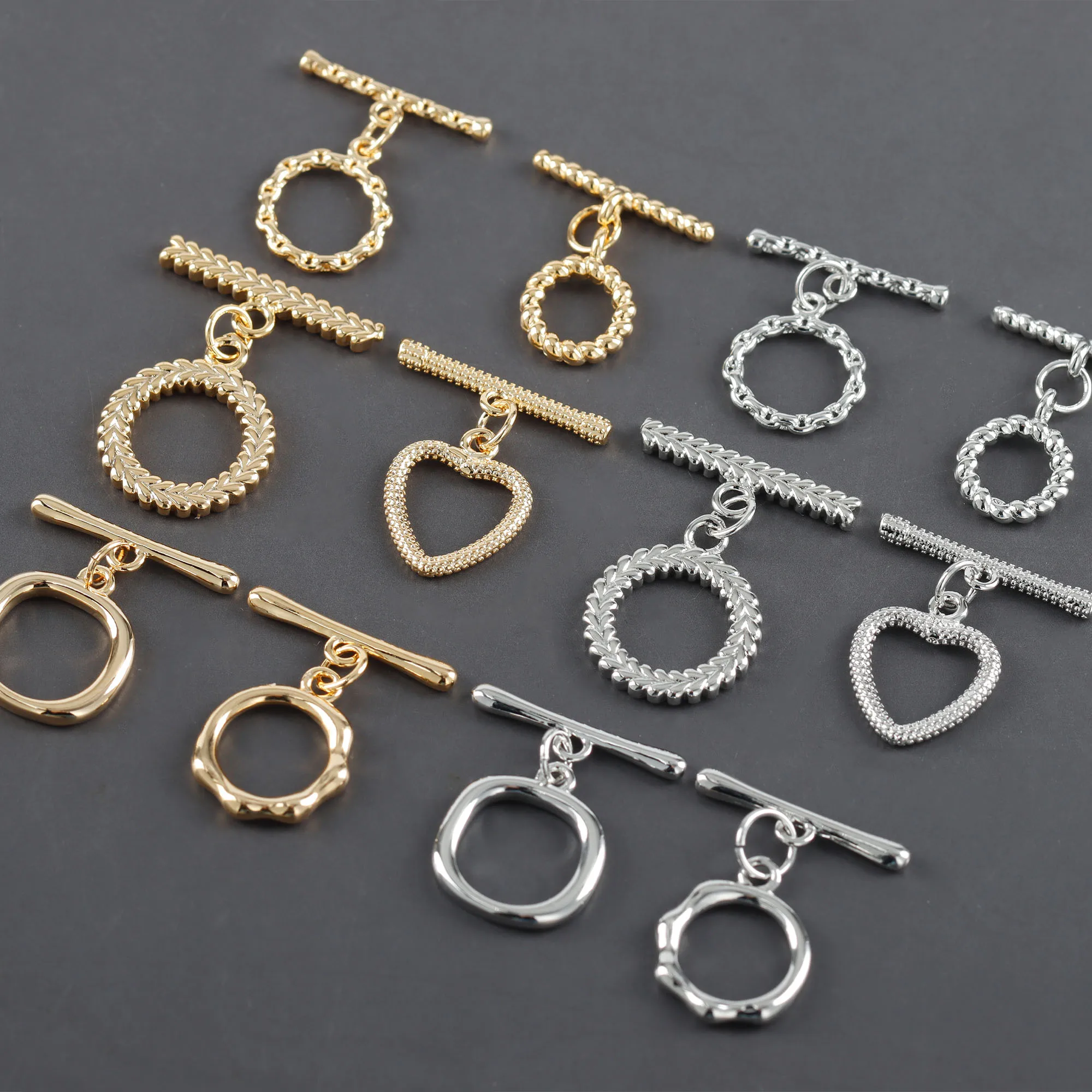 

Wholesale Copper Metal OT Clasps Diy Bracelet Necklace Connectors Jewelry Making Accessories M1126 10pcs/lot, Gold,silver