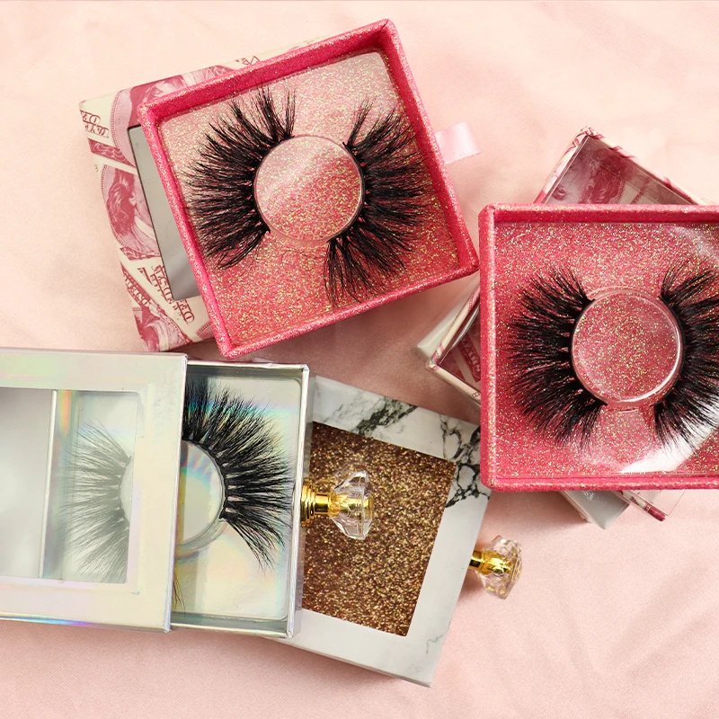 

custom packaging lashesh vegan eyelash waterproof super soft mink fur eyelashes, Custom color
