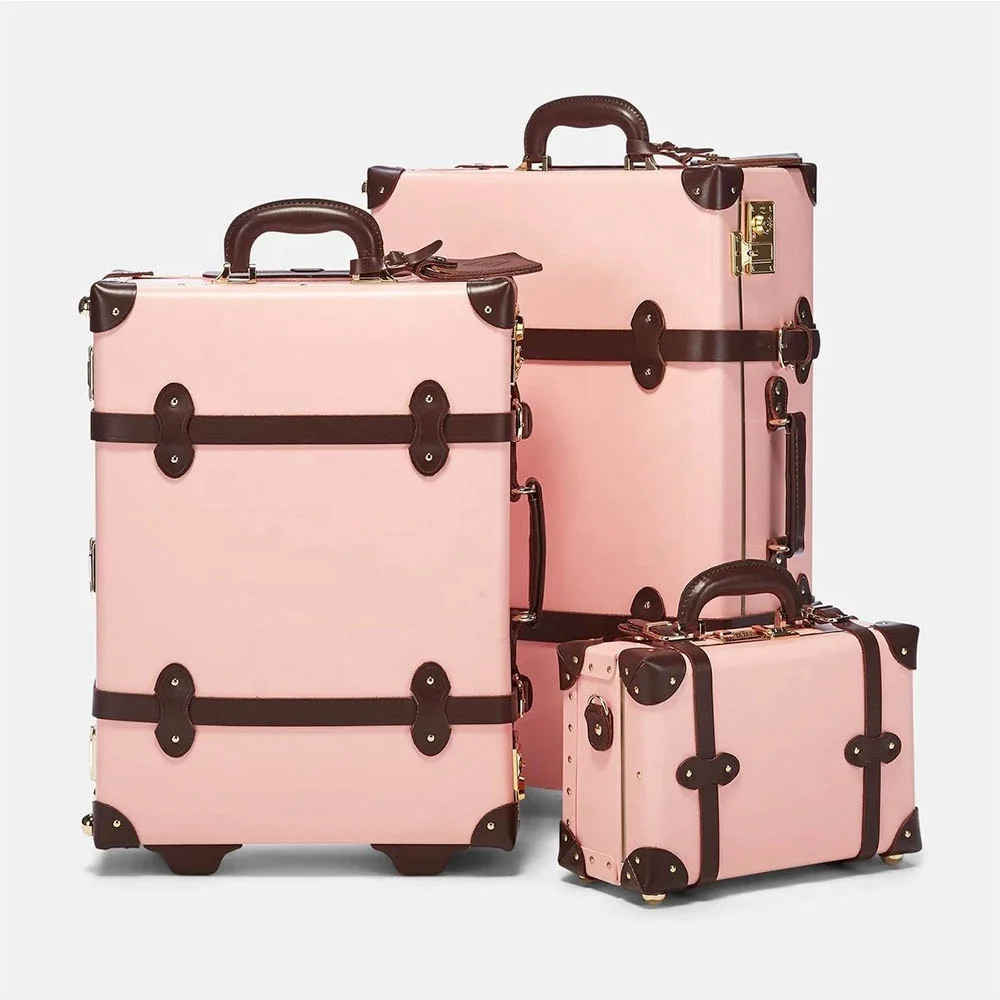 

personalized bulk handmade travel high quality best leather suitcase trolley luggage manufacturer