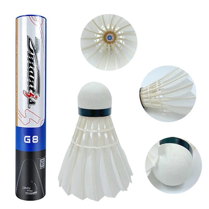 Dmantis Factory G8 Top Grade Badminton Shuttlecock Durable and Stable with Natural Goose Feather Cork Head Material