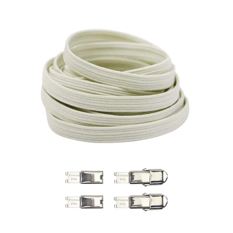 

2020 New product no tie laces metal buckle shoelaces elastic shoe laces for wholesale, 9 colors