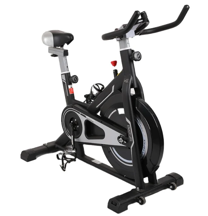 

Optional handle stationary spinning fitness bike with rollers to move , all-inclusive heavy flywheel quiet gym cycling equipment