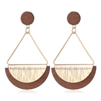 

Fashion wood and gold earrings For Women Wholesale N99272