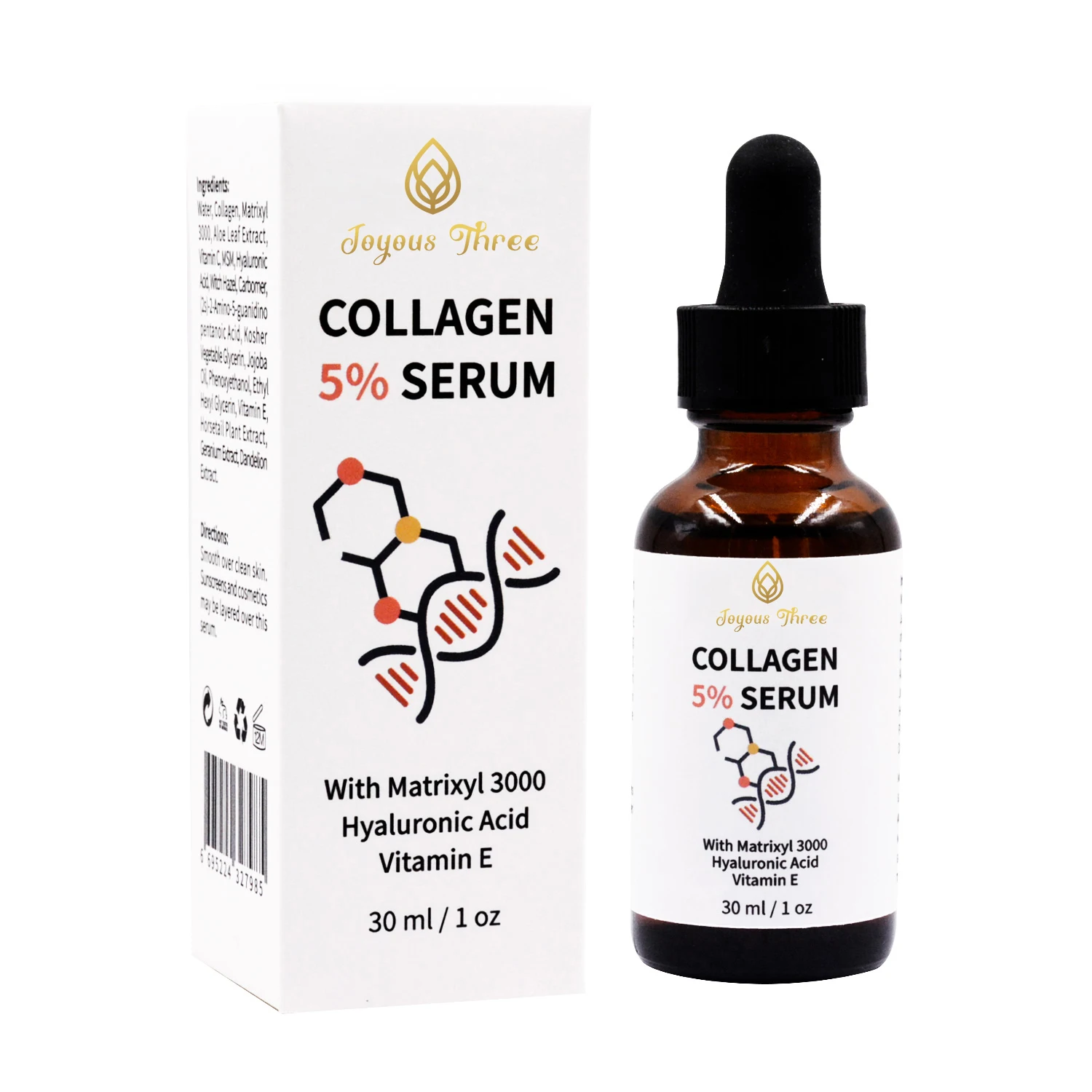 

JOYOU THREE OEM ODM Private Brand 30 ml Matrix 3000 Hyaluronic Acid Vitamin E Anti-aging Moisturizing Skin Collagen Serum