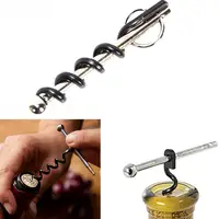 

Creative Multifunctional Mini Outdoor Stainless Steel Red Corkscrew Wine Bottle Opener with Ring Keychain Bottle Opener