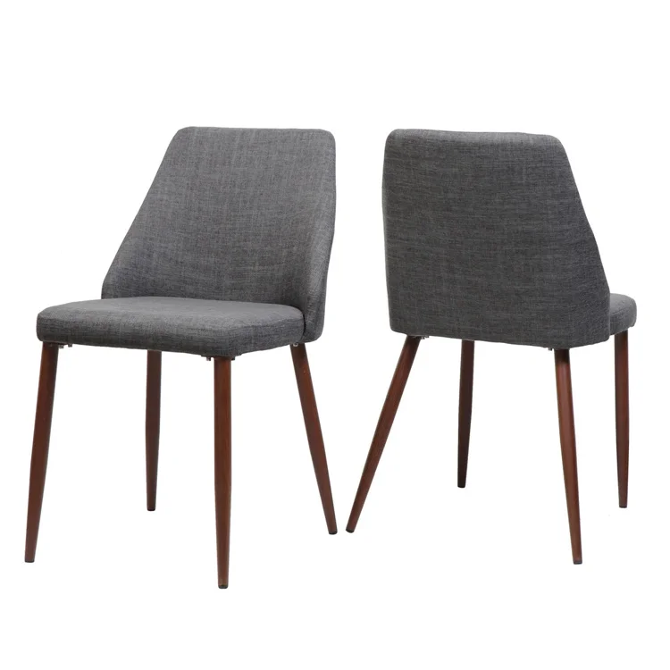 

Free Shipping Within The U.S. Wholesale design room furniture nordic fabric modern dining chairs with metal legs, Light grey