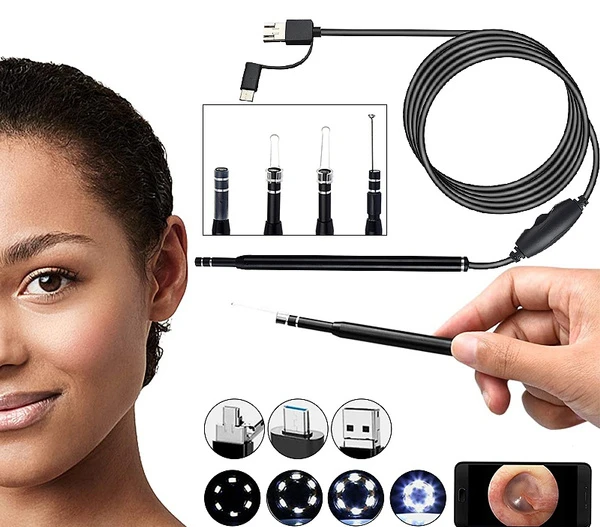 

HD 3.0mm wireless wifi ear pick otoscope LED Camera Tool Cleaning Wax Pick Cleaner Removal Kit