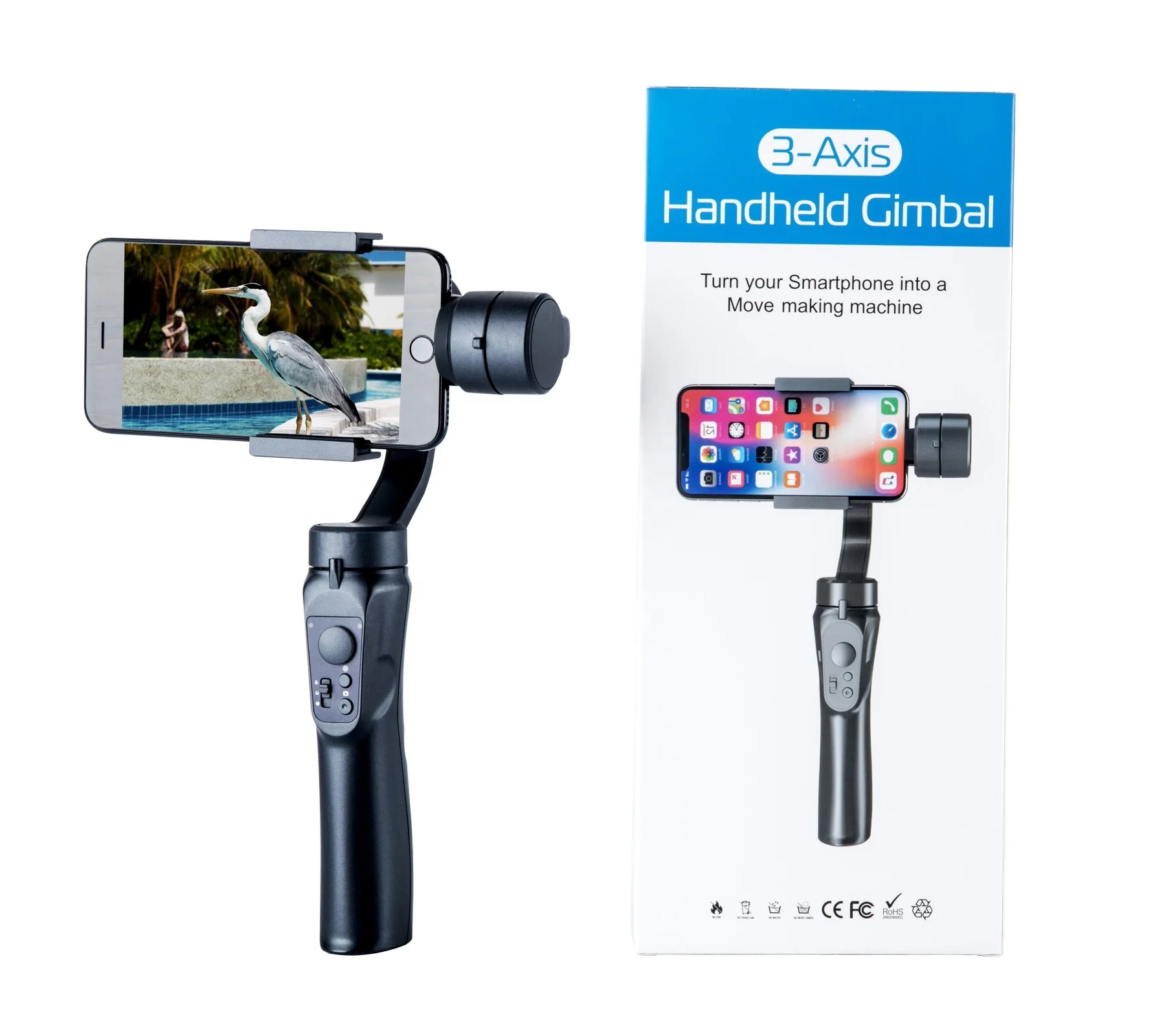 

Zhiyun H4 Portable Traveling Selfie Stick Smart phone Video Gimbal tripod Handheld Stabilizer