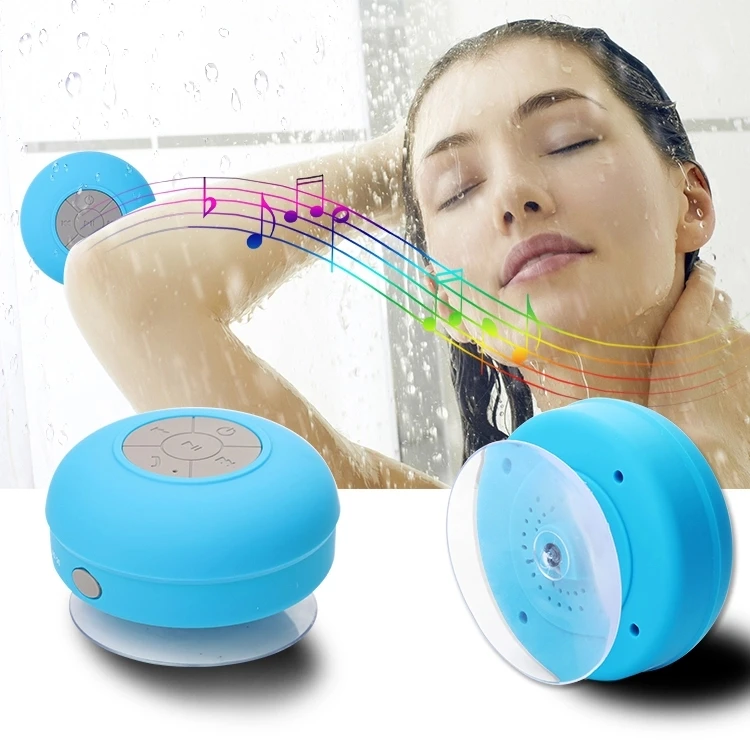 IPX7 waterproof sucker shower bluetooth speaker portable mobile phone wireless mini speaker - ANKUX.COM