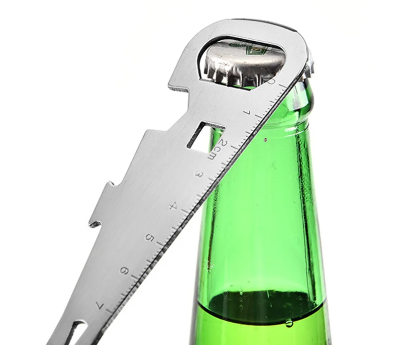 

Free Sample Stainless Steel Customize Multi Function Beer Bottle opener, Silver