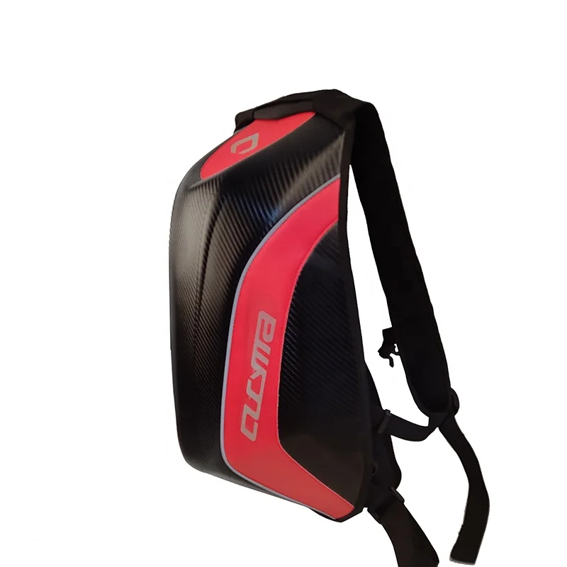 

CUCYMA Fashion Geometric Sport Tactical Travel Custom PU Hard Shell Moto Backpack, Accept customized