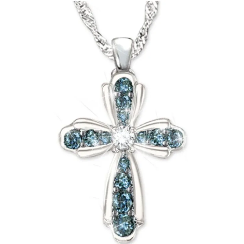 

Wholesale ladies fashion four-leaf clover leaf cross necklace pendant