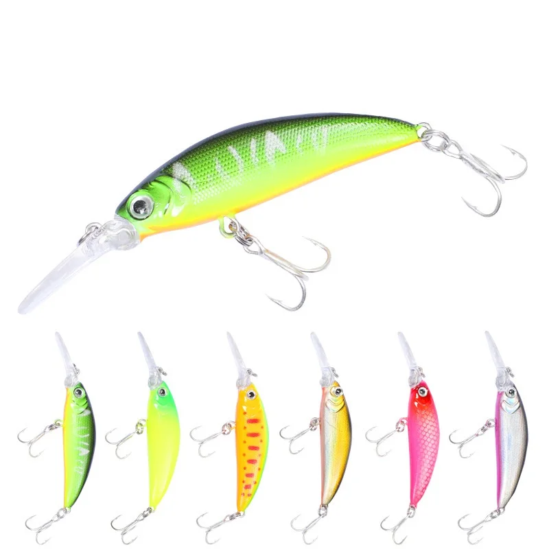 

WEIHE  3D eyes sinking fishing lures hard baits with hook, 6 colors