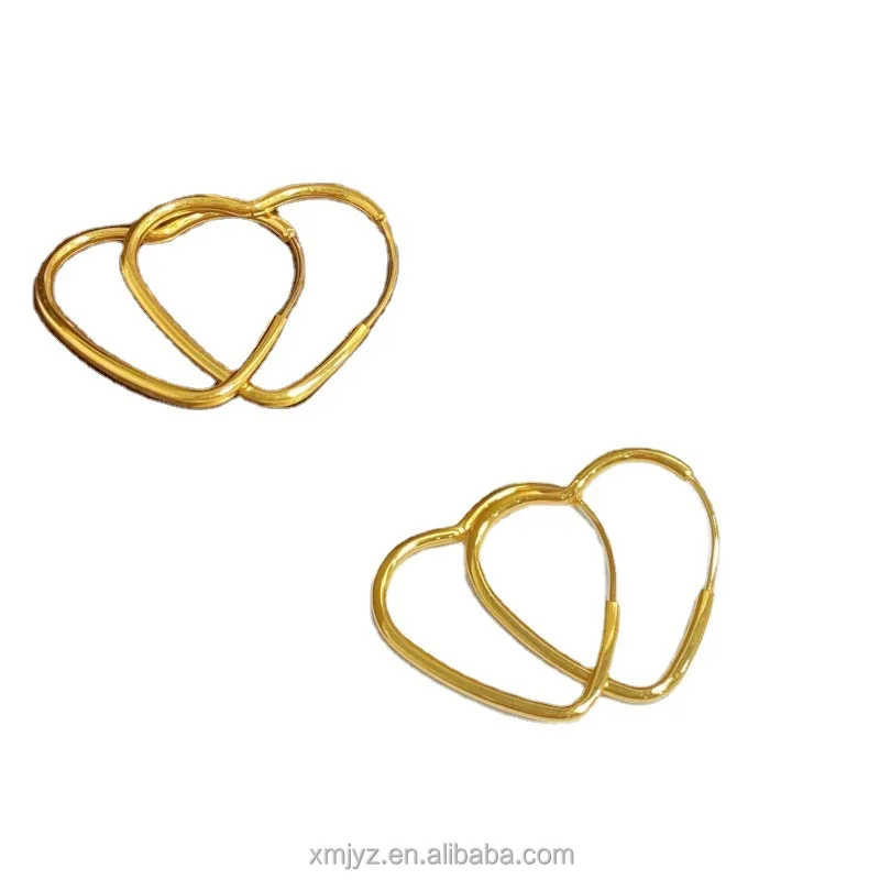 

Certified In Stock Wholesale 5G Gold Geometric Earrings Pure Gold 999 Earrings New 24K Pure Gold Polygon Stud Earrings Ear Hooks