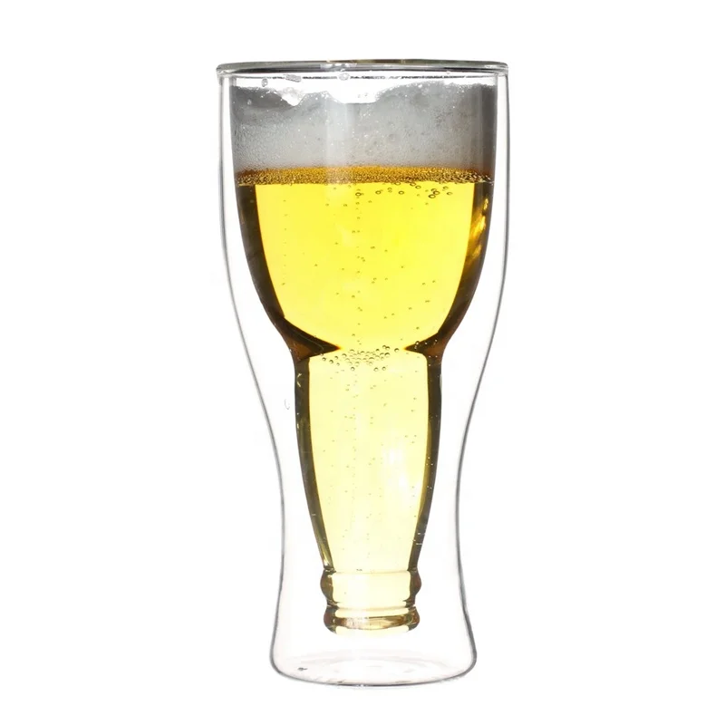 
Wholesale Handmade Double Wall High Borosilicate Beverage Glass Beer Cup 