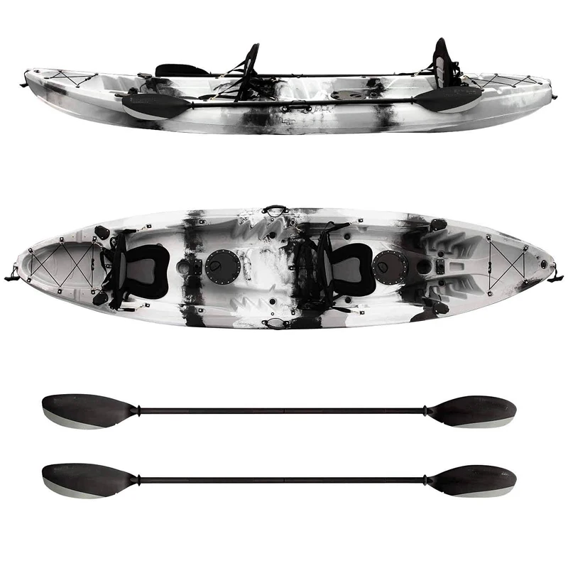 

12 foot 3 person paddle Pesca Tandem Rotomolded fishing plastic river sailing 2 Person Sit On Top family kayak canoe/kayak 12ft, Customized