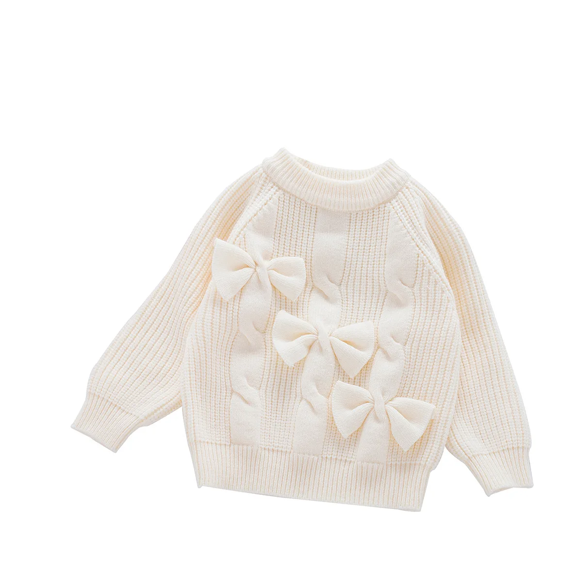 

Girls sweater children's big children loose spring and autumn knitting thick line girl foreign style Twist braid