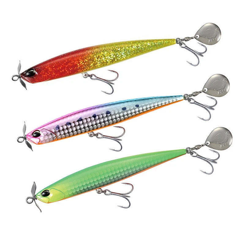 

Amazon hot sale mold saltwater pencil fishing lure Propellers pesca artificial spinner fishing lure pesca bait