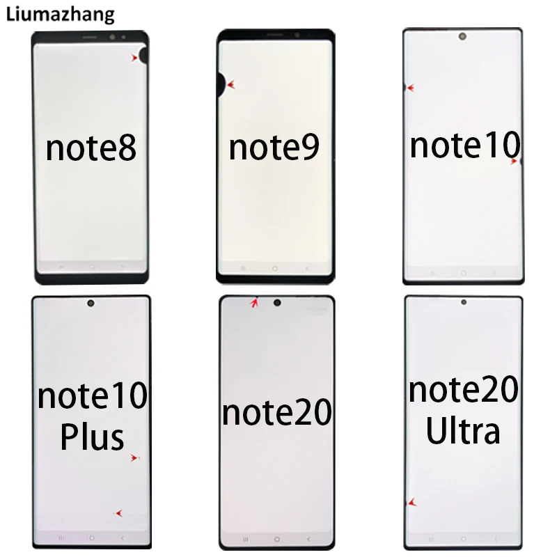 

Original Mobile Phone LCDS For Samsung Galaxy note 8 9 10 10lite 10 Plus 20 20Ultra Display Touch Screen Assembly With Dots