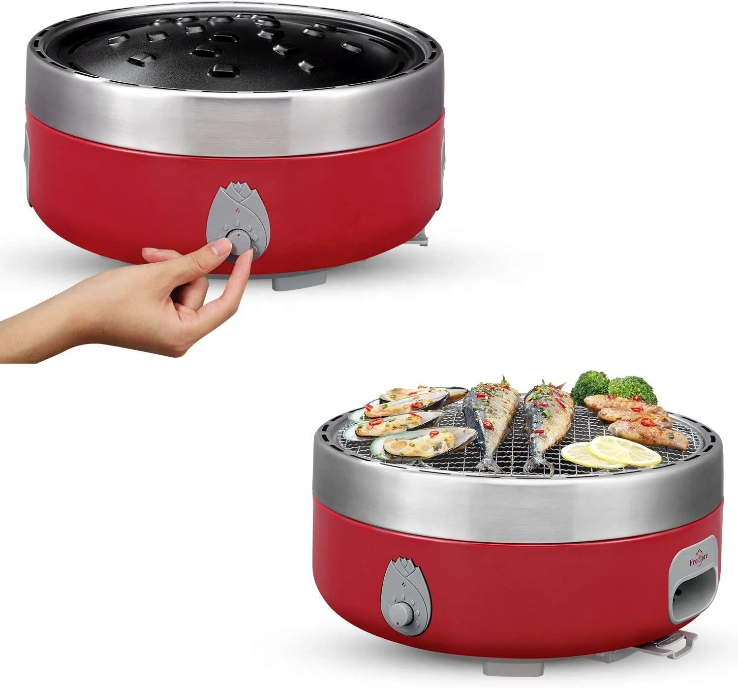 

Portable Smokeless Charcoal Grill Barbecue BBQ Grill Convenience to Carry Grest Gift for BBQ Food Lovers to Camping