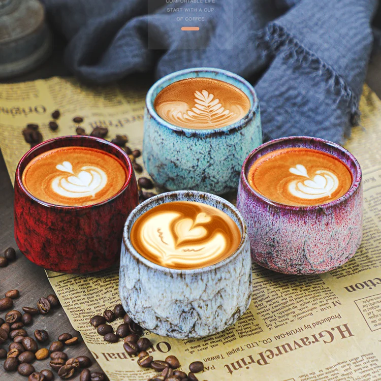 

170ml High- end Special Unique Ceramic Coffee Cup for Wholesale Porcelain Glazed Mug and Cup