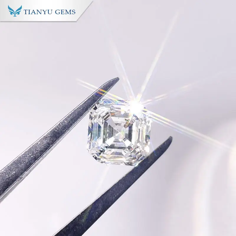 

Tianyu Gems Lab Loose Diamond 4.01ct F SI2 EX Asscher Cut White Lab Grown Cvd Loose Diamant
